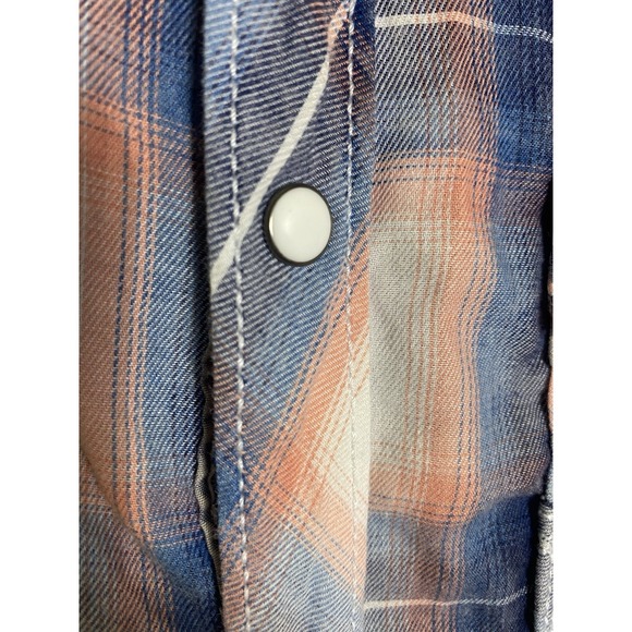 BKE Shirt Mens S Plaid Vintage Standard Fit Short Sleeve Pearl Snap Multicolored - Picture 4 of 8